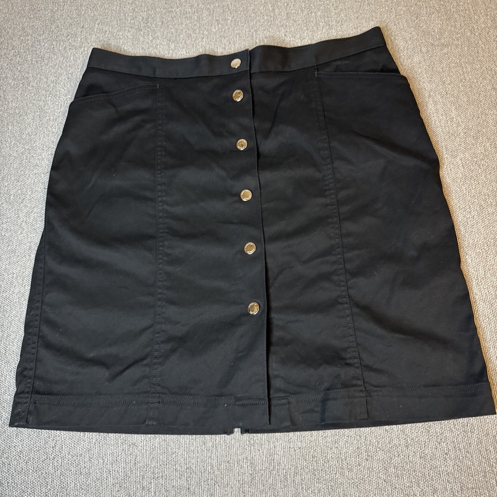Jones Of New York Signature Petite Women's Black Mini Skirt‎  12P